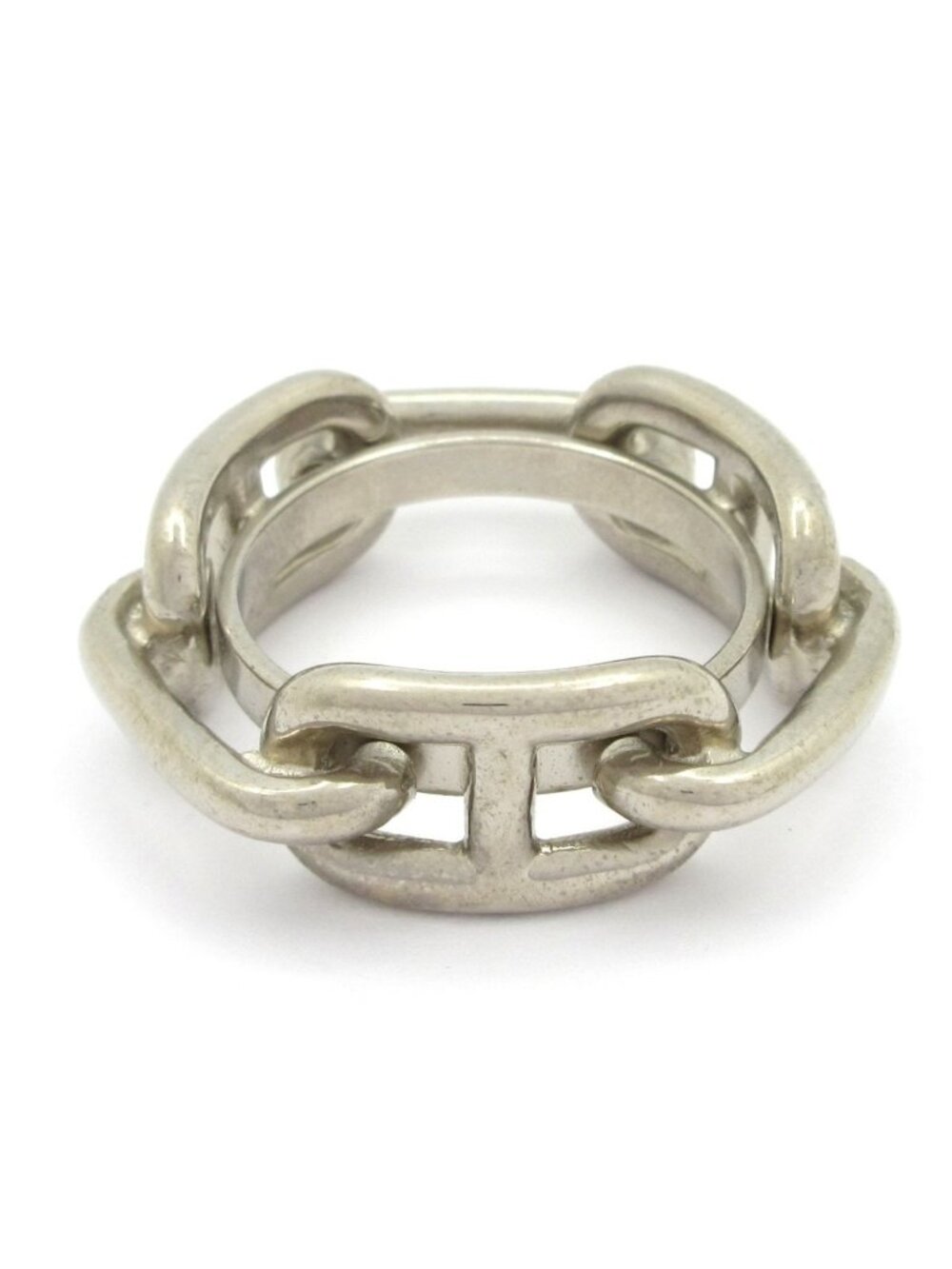 Hermes Scarf Ring Chaine D'ancre Silver